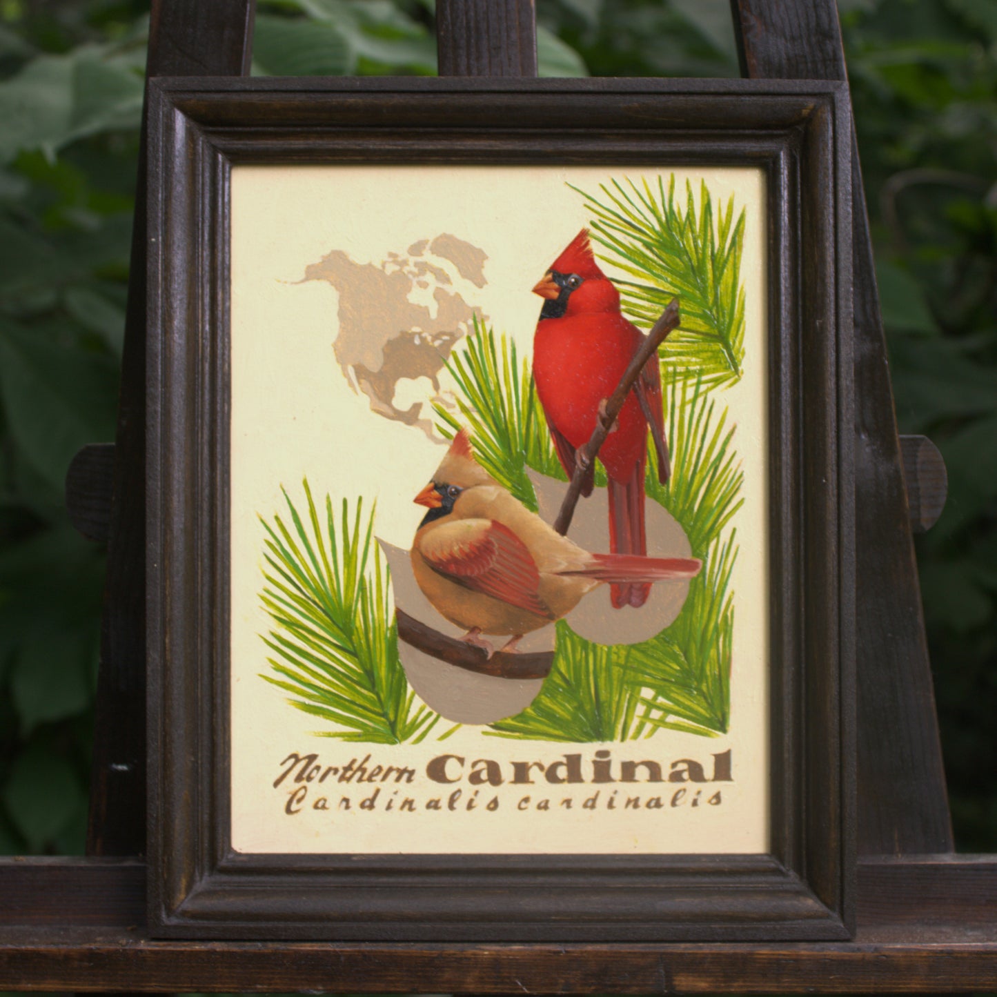 Northern Cardinal Original Oil Painting