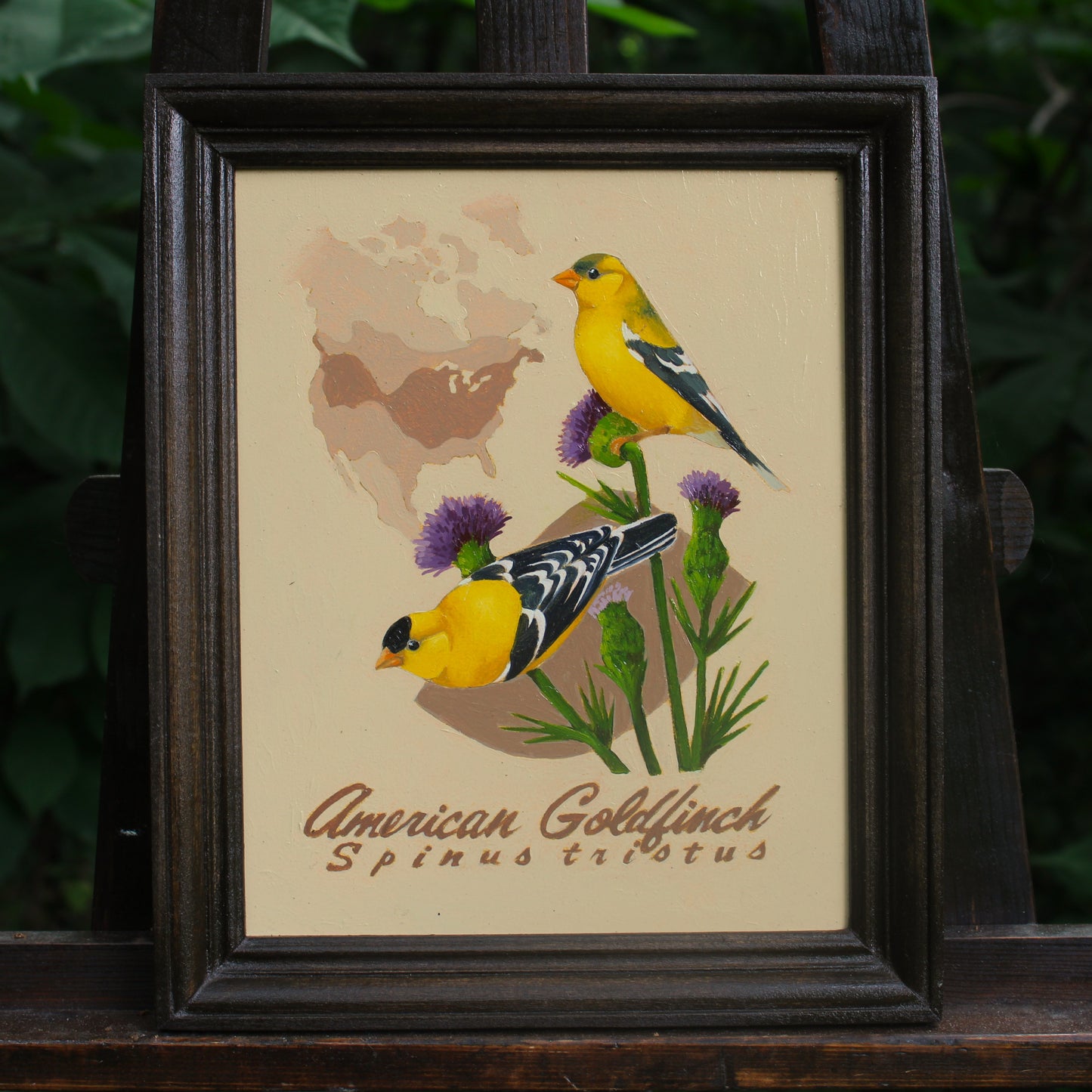 American Goldfinch Original Oil Painting