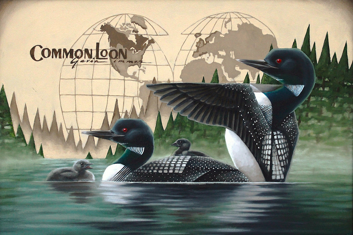 Common Loon Original Oil Painting