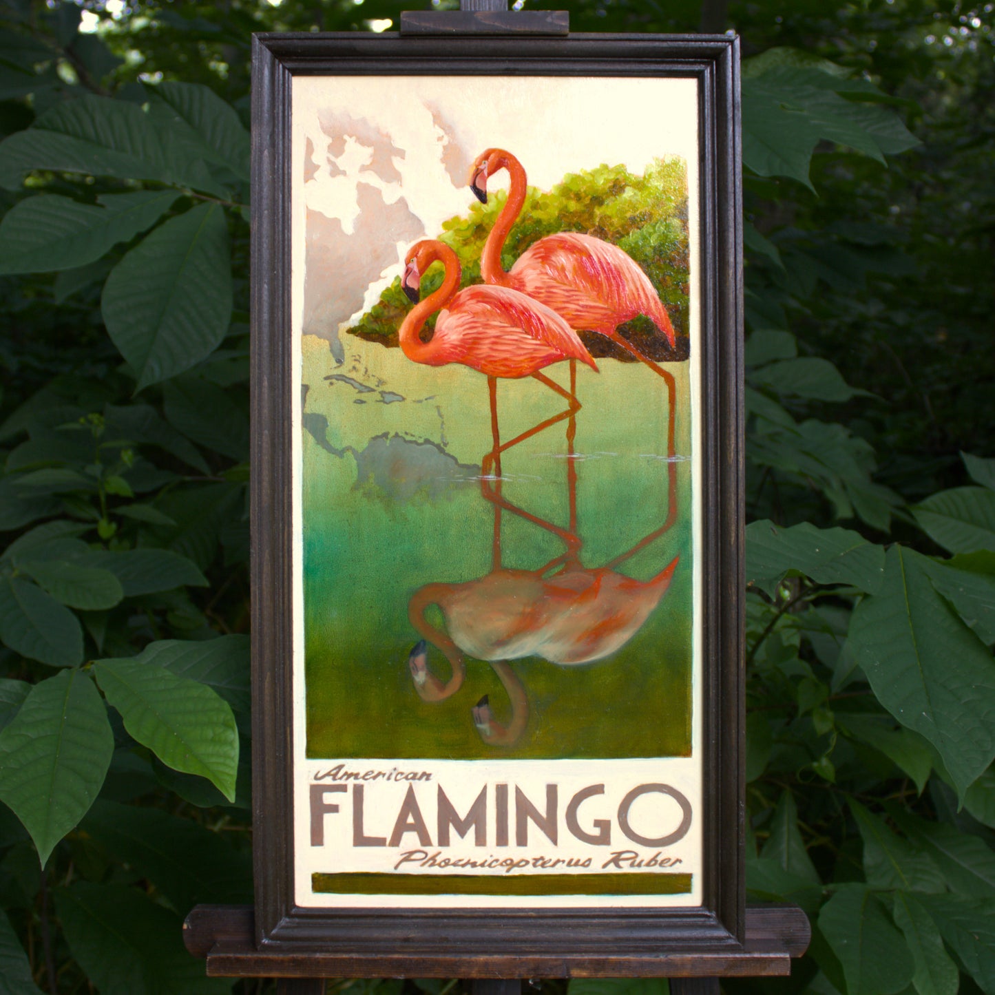 American Flamingo Original Oil Painting