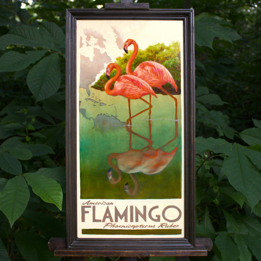 American Flamingo Original Oil Painting