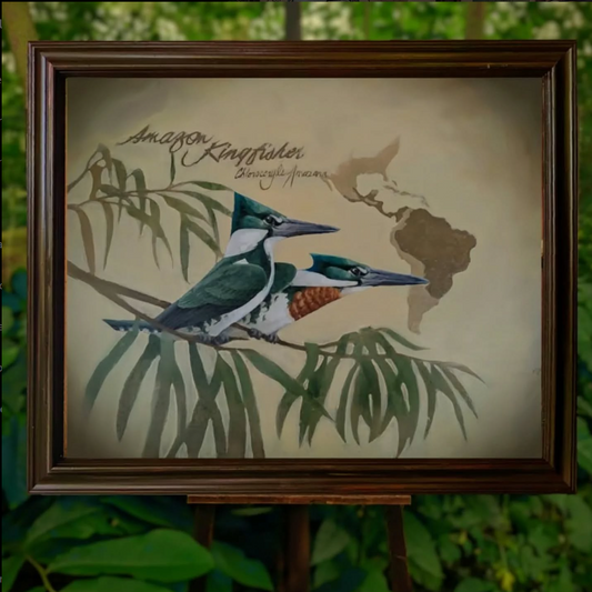 Amazon Kingfisher Original Oil Painting
